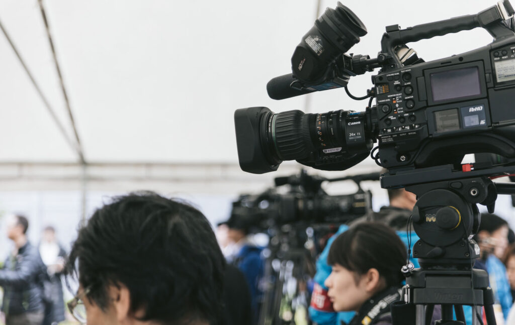 テレビ取材の様子